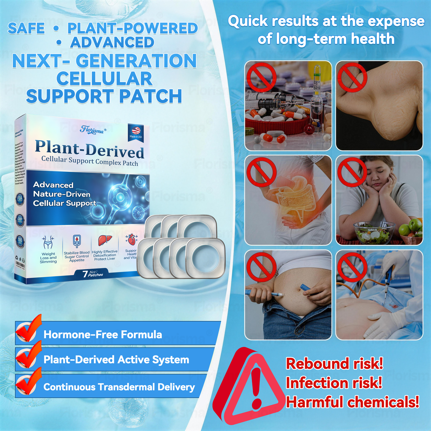𝗙𝗹𝗼𝗿𝗶𝘀𝗺𝗮® 𝗣𝗟𝗔𝗡𝗧-𝗗𝗘𝗥𝗜𝗩𝗘𝗗 𝗖𝗲𝗹𝗹𝘂𝗹𝗮𝗿 𝗦𝘂𝗽𝗽𝗼𝗿𝘁 𝗖𝗼𝗺𝗽𝗹𝗲𝘅 𝗣𝗮𝘁𝗰𝗵 (𝗣𝗹𝗮𝗻𝘁 𝗲𝗻𝗲𝗿𝗴𝘆 𝗵𝗲𝗹𝗽𝘀 𝗿𝗲𝗱𝘂𝗰𝗲 𝘄𝗲𝗶𝗴𝗵𝘁 𝗯𝘆 𝗶𝗺𝗽𝗿𝗼𝘃𝗶𝗻𝗴 𝘁𝗵𝗲 𝗯𝗼𝗱𝘆'𝘀 𝗹𝘆𝗺𝗽𝗵𝗮𝘁𝗶𝗰 𝘀𝘆𝘀𝘁𝗲𝗺) 🍀