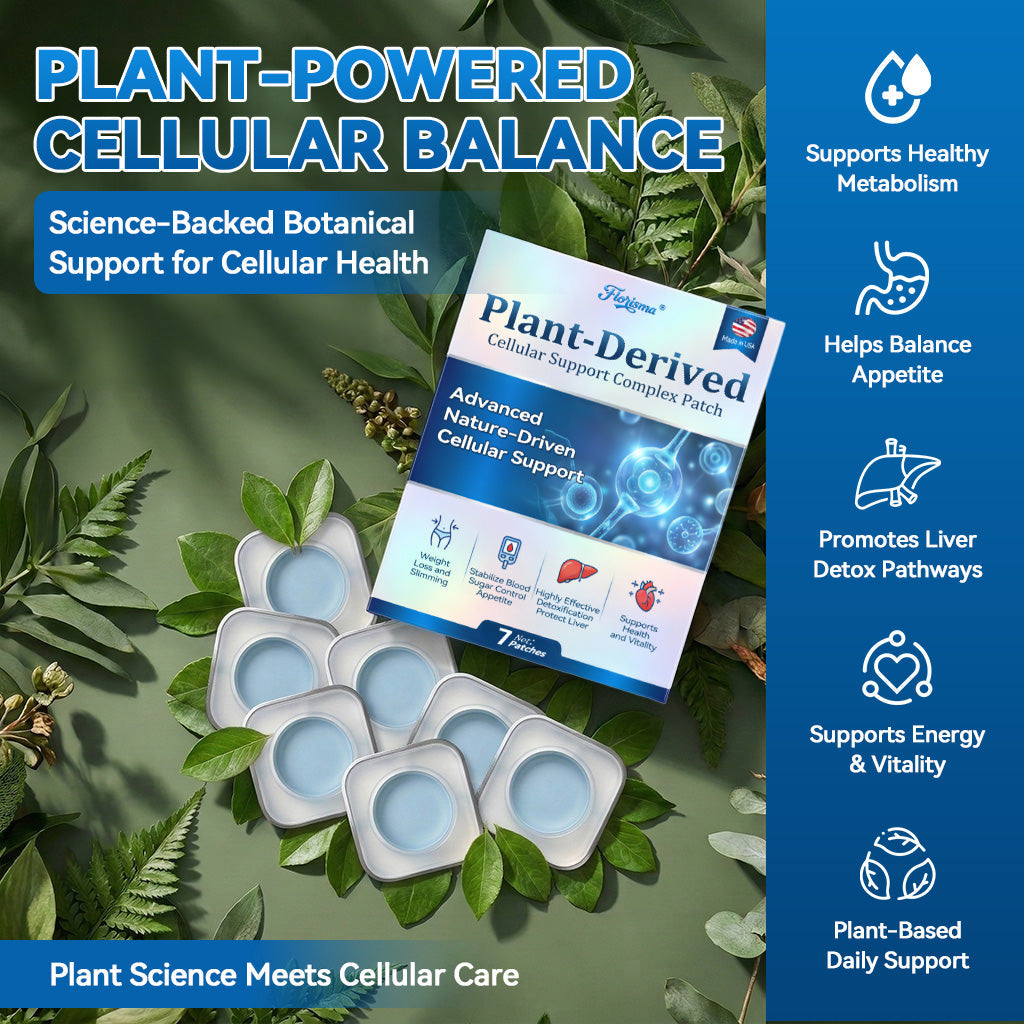 𝗙𝗹𝗼𝗿𝗶𝘀𝗺𝗮® 𝗣𝗟𝗔𝗡𝗧-𝗗𝗘𝗥𝗜𝗩𝗘𝗗 𝗖𝗲𝗹𝗹𝘂𝗹𝗮𝗿 𝗦𝘂𝗽𝗽𝗼𝗿𝘁 𝗖𝗼𝗺𝗽𝗹𝗲𝘅 𝗣𝗮𝘁𝗰𝗵 (𝗣𝗹𝗮𝗻𝘁 𝗲𝗻𝗲𝗿𝗴𝘆 𝗵𝗲𝗹𝗽𝘀 𝗿𝗲𝗱𝘂𝗰𝗲 𝘄𝗲𝗶𝗴𝗵𝘁 𝗯𝘆 𝗶𝗺𝗽𝗿𝗼𝘃𝗶𝗻𝗴 𝘁𝗵𝗲 𝗯𝗼𝗱𝘆'𝘀 𝗹𝘆𝗺𝗽𝗵𝗮𝘁𝗶𝗰 𝘀𝘆𝘀𝘁𝗲𝗺) 🍀
