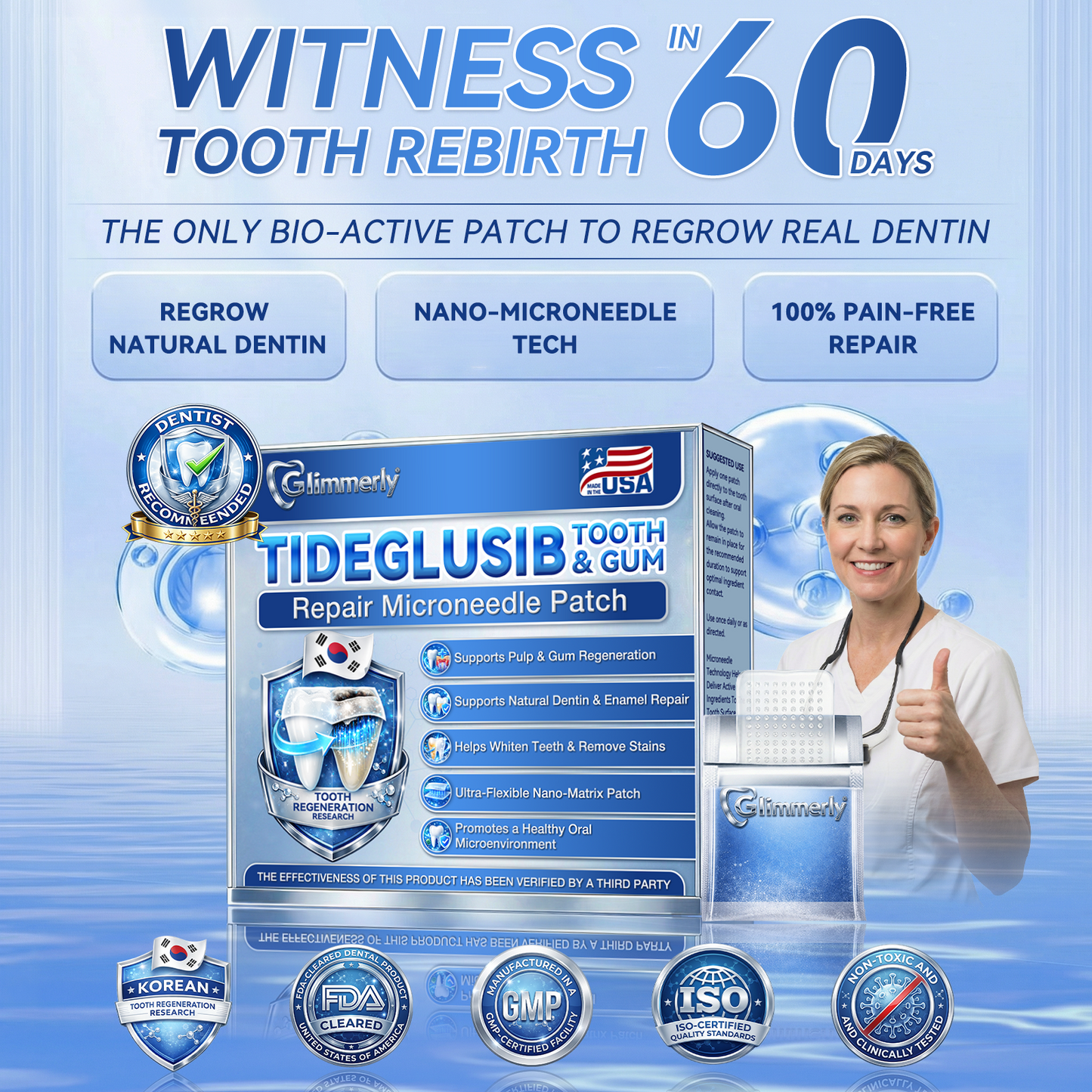 𝐆𝐥𝐢𝐦𝐦𝐞𝐫𝐥𝐲® 𝐓𝐢𝐝𝐞𝐠𝐥𝐮𝐬𝐢𝐛 𝐓𝐨𝐨𝐭𝐡 & 𝐆𝐮𝐦 𝐑𝐞𝐩𝐚𝐢𝐫 𝐌𝐢𝐜𝐫𝐨𝐧𝐞𝐞𝐝𝐥𝐞 𝐏𝐚𝐭𝐜𝐡🩹  | 𝐀𝐝𝐯𝐚𝐧𝐜𝐞𝐝 𝐒𝐭𝐞𝐦-𝐂𝐞𝐥𝐥 𝐀𝐜𝐭𝐢𝐯𝐚𝐭𝐢𝐨𝐧 𝐓𝐞𝐞𝐭𝐡 𝐒𝐭𝐫𝐢𝐩𝐬(🦷𝐑𝐞𝐛𝐮𝐢𝐥𝐝 𝐄𝐧𝐚𝐦𝐞𝐥 & 𝐃𝐞𝐧𝐭𝐢𝐧 • 𝐒𝐭𝐫𝐞𝐧𝐠𝐭𝐡𝐞𝐧 𝐆𝐮𝐦𝐬 • 𝐄𝐫𝐚𝐝𝐢𝐜𝐚𝐭𝐞 𝐓𝐚𝐫𝐭𝐚𝐫 & 𝐎𝐝𝐨𝐫 • 𝐒𝐭𝐨𝐩 𝐓𝐨𝐨𝐭𝐡 𝐒𝐞𝐧𝐬𝐢𝐭𝐢𝐯𝐢𝐭𝐲)🦷