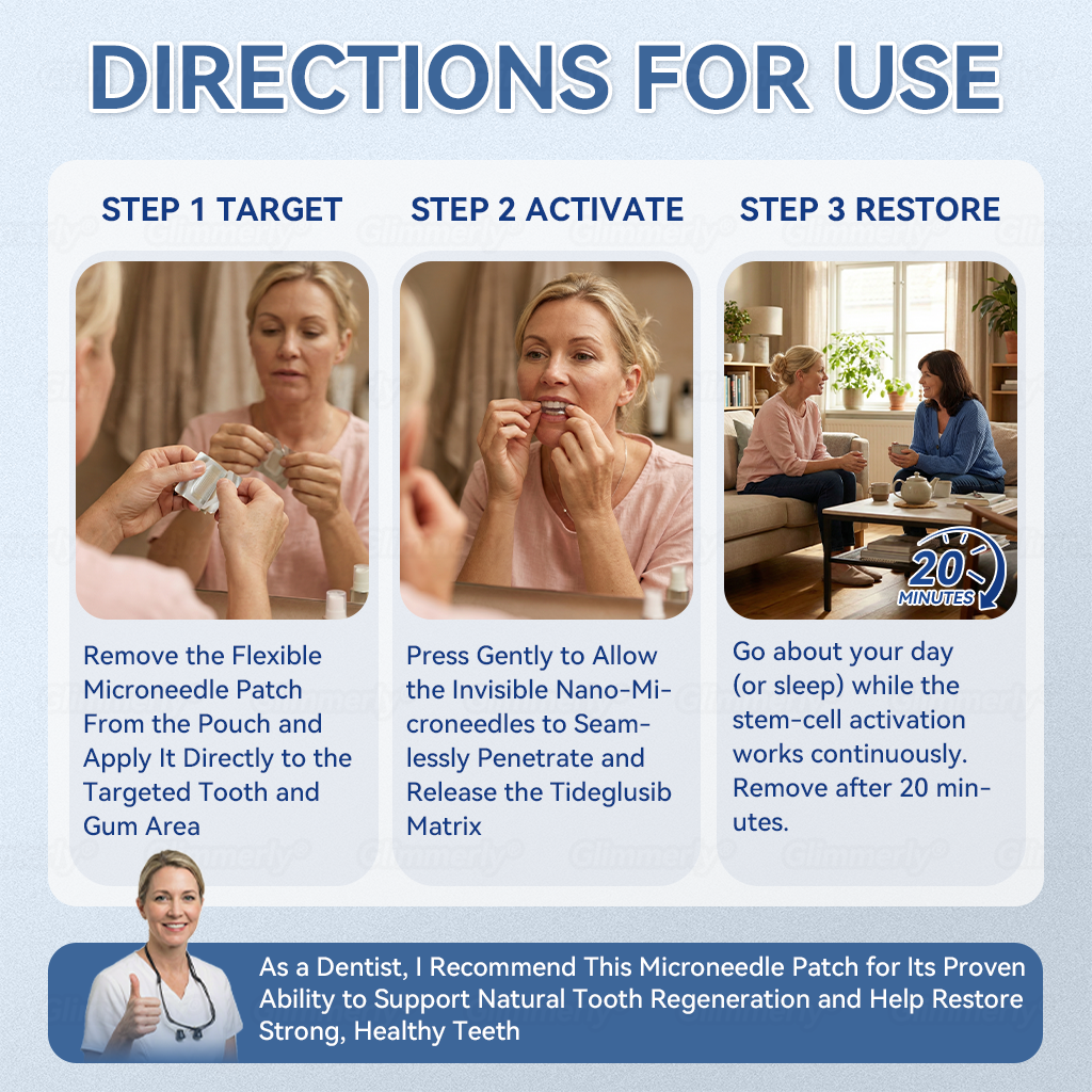 🦷𝐆𝐥𝐢𝐦𝐦𝐞𝐫𝐥𝐲® 𝐓𝐢𝐝𝐞𝐠𝐥𝐮𝐬𝐢𝐛 𝐓𝐨𝐨𝐭𝐡 & 𝐆𝐮𝐦 𝐑𝐞𝐩𝐚𝐢𝐫 𝐌𝐢𝐜𝐫𝐨𝐧𝐞𝐞𝐝𝐥𝐞 𝐏𝐚𝐭𝐜𝐡  | 𝐀𝐝𝐯𝐚𝐧𝐜𝐞𝐝 𝐒𝐭𝐞𝐦-𝐂𝐞𝐥𝐥 𝐀𝐜𝐭𝐢𝐯𝐚𝐭𝐢𝐨𝐧 𝐓𝐞𝐞𝐭𝐡 𝐒𝐭𝐫𝐢𝐩𝐬(🦷𝐑𝐞𝐛𝐮𝐢𝐥𝐝 𝐄𝐧𝐚𝐦𝐞𝐥 & 𝐃𝐞𝐧𝐭𝐢𝐧 • 𝐒𝐭𝐫𝐞𝐧𝐠𝐭𝐡𝐞𝐧 𝐆𝐮𝐦𝐬 • 𝐄𝐫𝐚𝐝𝐢𝐜𝐚𝐭𝐞 𝐓𝐚𝐫𝐭𝐚𝐫 & 𝐎𝐝𝐨𝐫 • 𝐒𝐭𝐨𝐩 𝐓𝐨𝐨𝐭𝐡 𝐒𝐞𝐧𝐬𝐢𝐭𝐢𝐯𝐢𝐭𝐲) ✈️