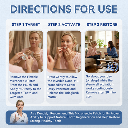 🦷𝐆𝐥𝐢𝐦𝐦𝐞𝐫𝐥𝐲® 𝐓𝐢𝐝𝐞𝐠𝐥𝐮𝐬𝐢𝐛 𝐓𝐨𝐨𝐭𝐡 & 𝐆𝐮𝐦 𝐑𝐞𝐩𝐚𝐢𝐫 𝐌𝐢𝐜𝐫𝐨𝐧𝐞𝐞𝐝𝐥𝐞 𝐏𝐚𝐭𝐜𝐡  | 𝐀𝐝𝐯𝐚𝐧𝐜𝐞𝐝 𝐒𝐭𝐞𝐦-𝐂𝐞𝐥𝐥 𝐀𝐜𝐭𝐢𝐯𝐚𝐭𝐢𝐨𝐧 𝐓𝐞𝐞𝐭𝐡 𝐒𝐭𝐫𝐢𝐩𝐬(🦷𝐑𝐞𝐛𝐮𝐢𝐥𝐝 𝐄𝐧𝐚𝐦𝐞𝐥 & 𝐃𝐞𝐧𝐭𝐢𝐧 • 𝐒𝐭𝐫𝐞𝐧𝐠𝐭𝐡𝐞𝐧 𝐆𝐮𝐦𝐬 • 𝐄𝐫𝐚𝐝𝐢𝐜𝐚𝐭𝐞 𝐓𝐚𝐫𝐭𝐚𝐫 & 𝐎𝐝𝐨𝐫 • 𝐒𝐭𝐨𝐩 𝐓𝐨𝐨𝐭𝐡 𝐒𝐞𝐧𝐬𝐢𝐭𝐢𝐯𝐢𝐭𝐲) ✈️