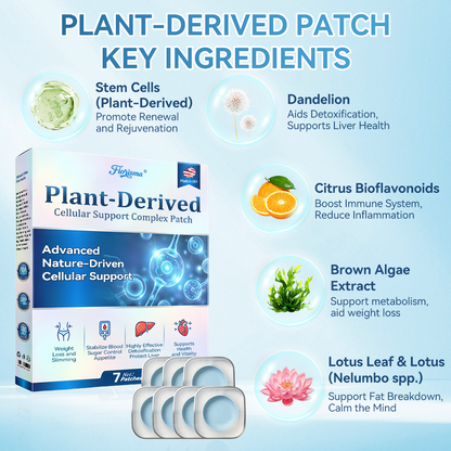 𝗙𝗹𝗼𝗿𝗶𝘀𝗺𝗮® 𝗣𝗟𝗔𝗡𝗧-𝗗𝗘𝗥𝗜𝗩𝗘𝗗 𝗖𝗲𝗹𝗹𝘂𝗹𝗮𝗿 𝗦𝘂𝗽𝗽𝗼𝗿𝘁 𝗖𝗼𝗺𝗽𝗹𝗲𝘅 𝗣𝗮𝘁𝗰𝗵 (𝗣𝗹𝗮𝗻𝘁 𝗲𝗻𝗲𝗿𝗴𝘆 𝗵𝗲𝗹𝗽𝘀 𝗿𝗲𝗱𝘂𝗰𝗲 𝘄𝗲𝗶𝗴𝗵𝘁 𝗯𝘆 𝗶𝗺𝗽𝗿𝗼𝘃𝗶𝗻𝗴 𝘁𝗵𝗲 𝗯𝗼𝗱𝘆'𝘀 𝗹𝘆𝗺𝗽𝗵𝗮𝘁𝗶𝗰 𝘀𝘆𝘀𝘁𝗲𝗺) 🍀