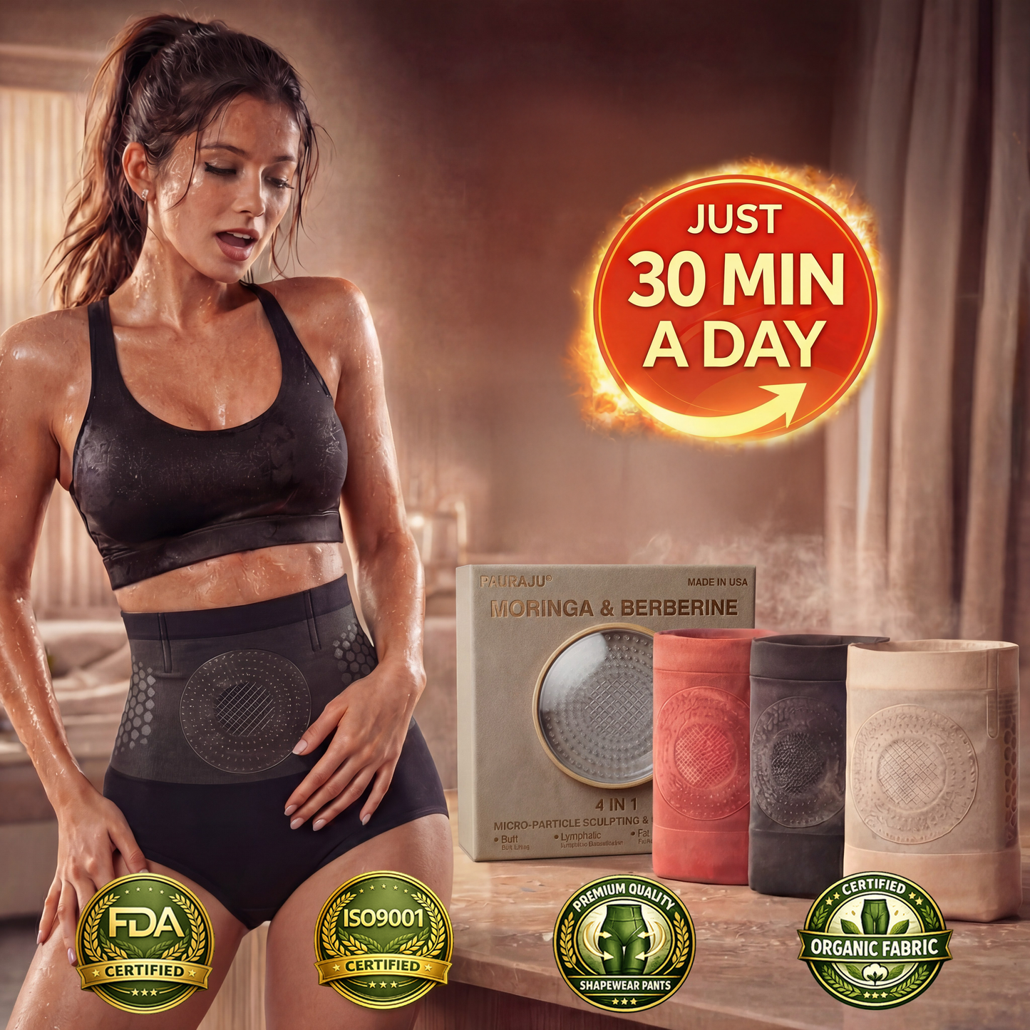 PAU𝗥𝗔𝑱𝑼® 2026 𝗠𝗼𝗿𝗶𝗻𝗴𝒂 & 𝗕𝗲𝗿𝗯𝗲𝗿𝗶𝗻𝒆 𝟰-𝗜𝗻-𝟭 𝗠𝗶𝗰𝗿𝒐-𝗣𝗮𝗿𝘁𝗶𝗰𝗹𝗲 𝗧𝗵𝗲𝗿𝗺𝗮𝗹 𝗦𝗰𝘂𝗹𝗽𝘁𝗶𝗻𝗴 𝗦𝗵𝗼𝗿𝘁𝘀 ⭐